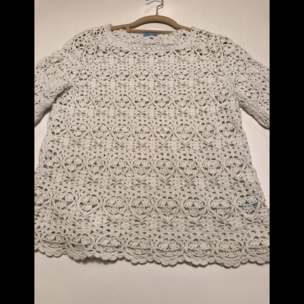 J. McLaughlin crochet knit top